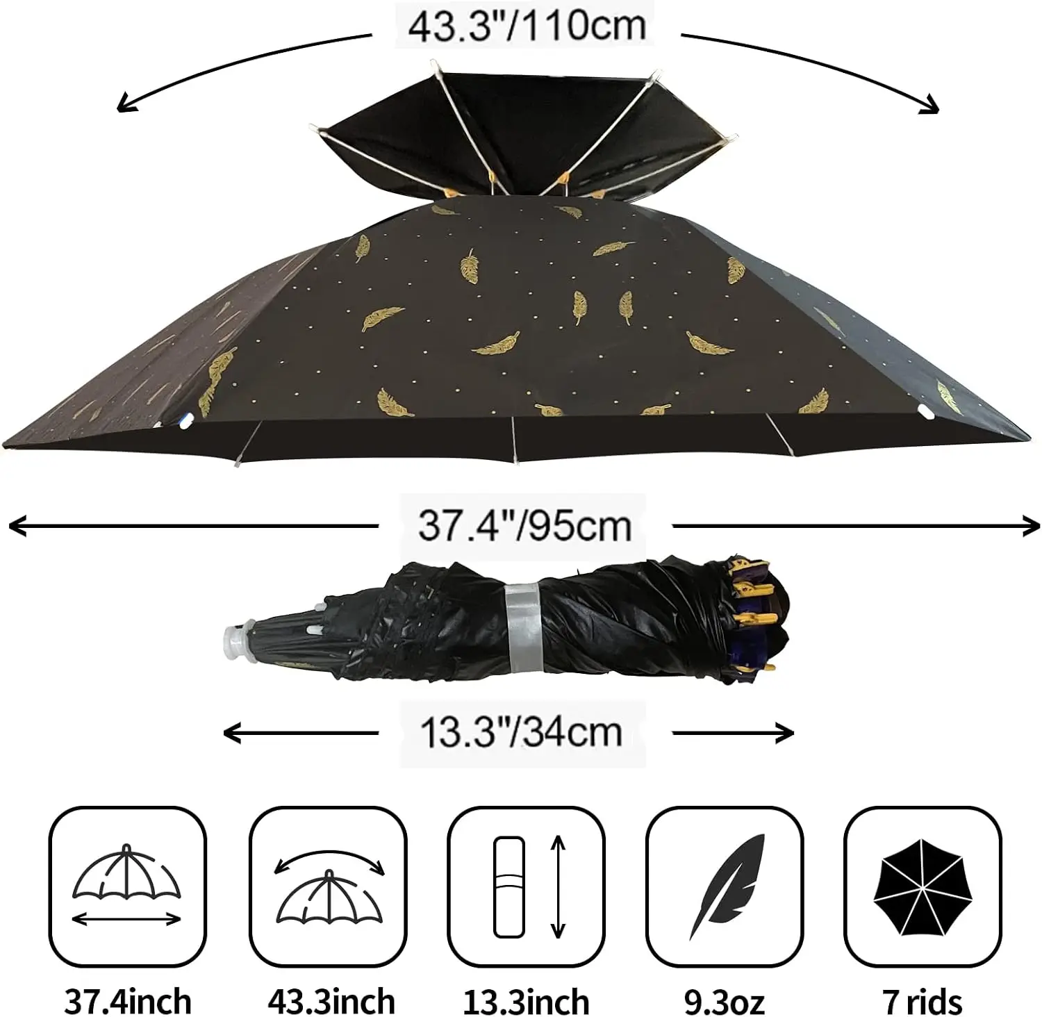 Chapéu Guarda-Chuva Dobrável A - Golf Umbrella Large avaliação e preço